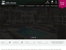 Tablet Screenshot of palmmountainresort.com